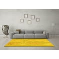 thumbnail image 3 of Ahgly Company Indoor Square Abstract Yellow Modern Area Rugs, 3' Square, 3 of 4