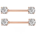 thumbnail image 1 of 14G 5 Pares Anillos para Pezones Anillo para Lengua Acero Quirúrgico Pezones Retenedor Piercing Mujeres Plata Barras Rectas, 1 of 5