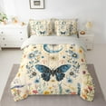 thumbnail image 2 of Feelyou Mystic Blue Butterfly Twin Bedding Sets 7-Piece for Teen, Astrology Sun Moon Bedding Comforter Set, Bohemian Theme Reversible Sheet Sets, Breathable Home Decor, 2 of 7