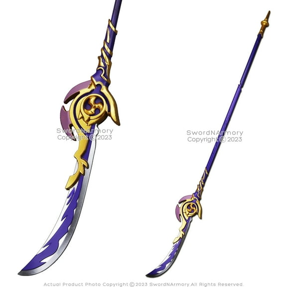 Munetoshi 70.5” Engulfing Lightning Foam Naginata Polearm Spear Impact Fantasy Video Game Cosplay Costume