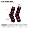 thumbnail image 6 of Uemuo Beautiful Red Ladybug Pattern Women's Crew Socks, Soft Durable Breathable Moisture-Wicking with Odor Control Cotton socks, 6 of 9