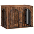 thumbnail image 5 of Hzuaneri Wooden Dog Crate Furniture, 31.5" Indoor Dog Kennel with Cushion, Dog Cage for Small Medium Dogs, Decorative Pet House Side End Table, Chew-Resistant, Rustic Brown, 5 of 8