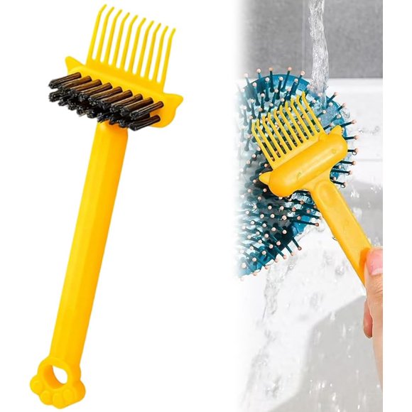Brosse de Nettoyage pour Chevilles de Voiture 2 en 1, Élimine les Taches de Voiture et les Taches de peines, mini Brosse de Nettoyage à Nettoyer et Certifiée pour Usage Domestique et de Salon (Jaune)