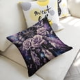 thumbnail image 5 of Dreamcatcher rose butterfly Linen toss pillowcase Decoration pillowcase Gift preferred 18x18" Cushion cover 4 set Sofa pillowcase Sofa bedroom living room car, 5 of 8