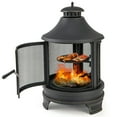thumbnail image 2 of Spaco 30 Inch Outdoor Fire Pit Chiminea with Grill for Garden BBQ, Camp Stove for Outdoor Cooking, 2 of 8