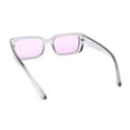 thumbnail image 4 of Womens Mod Rectangle Chic Fashion Minimal Thick Plastic Sunglasses Slate - Pink, 4 of 4
