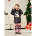 thumbnail image 3 of Matching Family Pajamas Sets Christmas PJ's Letter Plaid Printed Long Sleeve Tee and Bottom Loungewear or One-Piece Jumpsuit, 3 of 7
