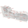 thumbnail image 2 of LUCKHAO Modern Compressed Lounge Chair with Ottoman, Cozy Corduroy/Chenille  Recliner for Small Spaces, Living Room, or Bedroom  ﻿, 2 of 7