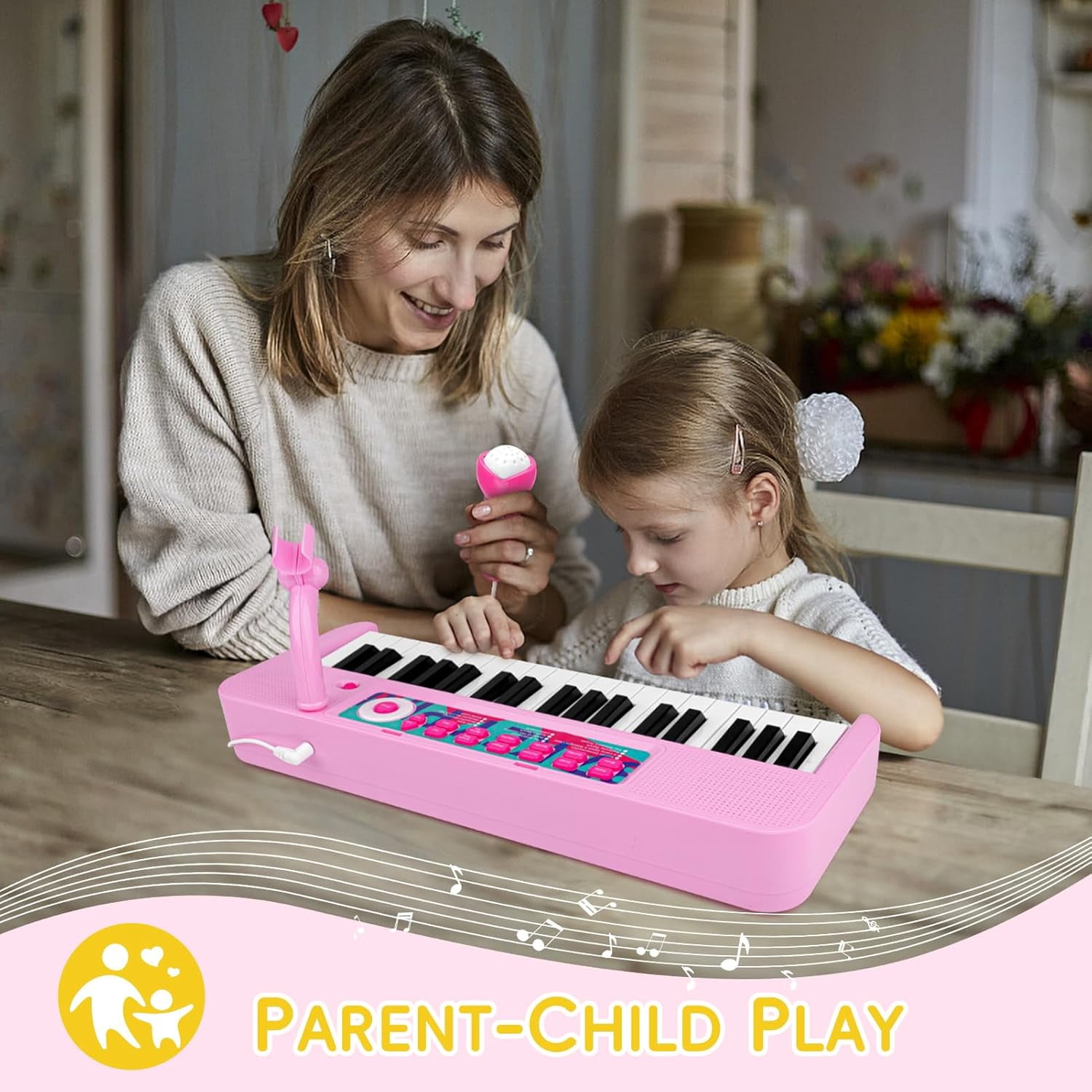 Aijohnny Keyboard Piano Toys for Kids, 37 Keys Musicial Instruments for Baby, Toddlers Birthday Gifts for 3 4 5 6 7 8 Year Old