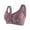 Grey, variant on Women's No Steel Ring Front Close T Back Seamless Unlined Bra for Large Bust Grey XXXL