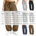 thumbnail image 7 of Jogger Sweatpants for Women Barrel Drawstring Loose Fit Track Pants Casual Elastic Waist Pants with Pockets Trendy Fall Outfits Lounge, 7 of 7