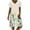 Beige, variant on CENGNIAN Women Summer Casual Wrap Belt Hem Swing Sun Dress Summer Casual Solid V-Neck Short Sleeve Loose