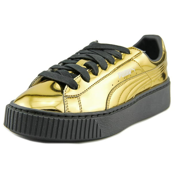 kanker fotografie majoor Puma Basket Platform Metallic Sneakers Yellow - Walmart.com