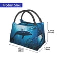 thumbnail image 2 of Fotbe Ocean Dolphin Fish School Bolsa Térmica Portátil con Estampado, Bolsa de Entrega de Alimentos Aislada, Bolsa Reutilizable de Gran Capacidad para Comidas y Supermercado, 2 of 6