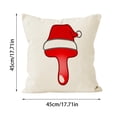 thumbnail image 4 of Puntoco Funda de almohada con letras navideñas, funda de almohada decorativa para sofá festivo, funda de cojín con estampado de lino, 4 of 4