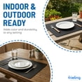 thumbnail image 6 of Frieling EveryDay Rectangular Placemat, Novo Cuero - Black Dining Table Mat, Non-Slip Vinyl & Polyester Surface for Indoor & Outdoor Use, 13" x 17" Modern Table Decor Accessory - Made in Chile, 6 of 8