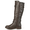 thumbnail image 3 of Journee Womens Bite Wide Calf Stacked Heel Riding Boots, 3 of 10