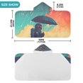 thumbnail image 4 of Yayeee Kids Hooded Towels Toddler Soft Absorbent Beach Bathing Wrap 50" x 23.5", Astronaut and Sky, 4 of 5