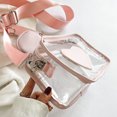 thumbnail image 2 of Bolsa bandolera de PVC transparente Love Fashion Shoulder Bag con Bolsa pequeño (rosa) Tmvgtek Para Estrenar, 2 of 9