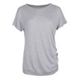 thumbnail image 3 of Camiseta de manga corta de verano para mujer, blusa con cuello , blusas sueltas informales para mujer L Baoblaze Camiseta de algodón para mujer, 3 of 8