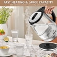 thumbnail image 3 of Electric Kettle Keep Warm, 1.8L Glass Tea Kettle, Hot Water Boiler With LED Light, Auto Shut-Off &amp; Boil Dry Protection, Stainless Steel, 3 of 8
