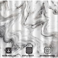 thumbnail image 5 of Grey Marble Shower Curtain for Bathroom, Abstract White Marble Fabric Shower Curtains with 12 Hooks, Modern Art Waterproof Polyester Shower Curtain Set, White Gray, 72x72, 5 of 5