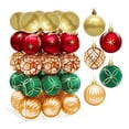 thumbnail image 1 of 30 Piezas Bolas Navideñas Colgantes Esferas Decorativas Rompibles Navidad Adornos PP para Árboles de Navidad Puerta Ventana Jardín Hogar Bod, 1 of 9