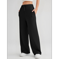 thumbnail image 2 of Womens High Waisted Baggy Sweatpants Black XXL, 2 of 4