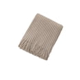 thumbnail image 2 of PEONAVET Couverture Jetée Couverture de Sofa Housse de Couverture Couverture de Sieste au Bureau Couverture de Climatisation Couverture Tricotée à Franges Couverture de Sieste Couverture de Bout de Lit, 2 of 6