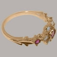 thumbnail image 4 of LBG British Made 9k Rose Gold ring with Natural Ruby & Opal Womens Engagement Ring - 33 size options - Size 11, 4 of 7