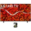 LG 70UP8070PUA 70 Inch LED 4K UHD Smart webOS TV (2021) Bundle with Premium Extended Warranty