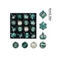 thumbnail image 3 of Christmas Ornament Gift Set, 24-Piece Painted Assorted Shape Tree Decorations, Green, for Trees, Wreaths and Garlands, 3 of 6