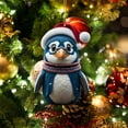 thumbnail image 5 of Acrylic Christmas Penguin Ornament Pendant for Car Rearview Mirror and Tree Decor, Cape Design Hanging Accent for Holiday Interior and Backpack(B), 5 of 5