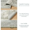 thumbnail image 4 of Hallway Runner Rug Boho Washable Non-Slip Carpet for Kitchen Entryway Laundry Bedroom, Room Decor, Home Decor, Ultra-Thin Runners Vintage Distressed Accent Rug, 4 x 6 ft, Light Gray, 1 Pack, 4 of 7