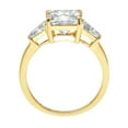 thumbnail image 6 of 3.5 ct Cushion Cut Genuine Cultured Diamond VS1-VS2 J-K 18K Yellow Gold Three-Stone Promise Wedding Statement Engagement Designer Ring size 8.5, 6 of 7