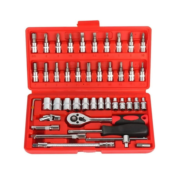 Juego de herramientas mecánicas Belug 46 pcs rojas