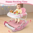 thumbnail image 5 of 5 in 1 Baby Walker (Walk,Jumper,Rocking,Push,Eating Mode) for Boys Girls,Foldable,Music & Light,Height Adjustable,Wheels for Infant Babies,Pink, 5 of 7