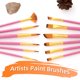 thumbnail image 3 of 12 piezas de pinceles de pintura acrílica, pinceles de nailon para artistas del cabello, pinceles de MABOTO Lila, 3 of 7
