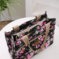 thumbnail image 6 of DLIU Thickened fabric fabric, floral pattern, large-capacity tote bag, portable handbag for shopping out to work, daily storage bag, 6 of 7