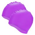 thumbnail image 1 of Uxcell Gorro de Natación de Silicona en Paquete de 2 para Mujeres y Hombres, Sombrero de Natación Impermeable No Deslizante Duradero [Púrpura], 1 of 6