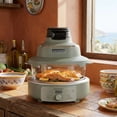 thumbnail image 3 of Magnifique 4.5 qt 2-in-1 Glass Air Fryer Multi Cooker Combo, Olive Green - Non-Stick Glass Pot for Dishwasher Safe, 3 of 9