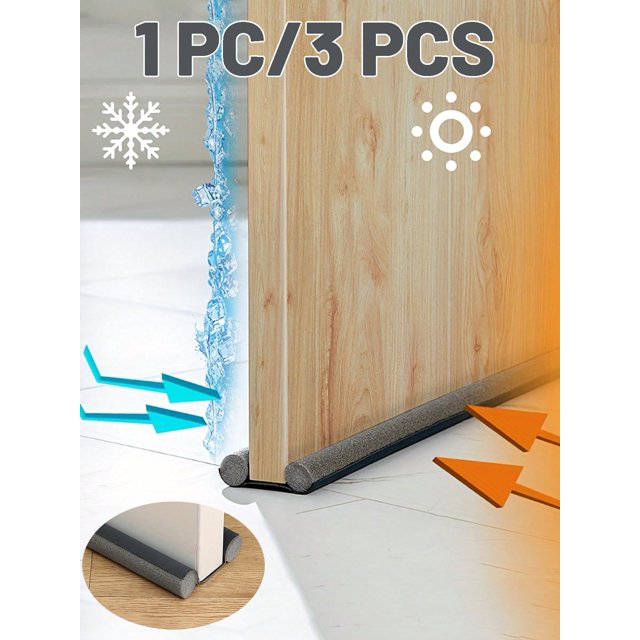 1pc/3pcs Door Seam Door Bottom Sealing Strip Door And Window Gap Door Soundproof Bedroom Windproof Soundproof Strip Waterproof Windproof Door Sticker,
