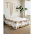 thumbnail image 2 of Pumpkin Sunflower Bed Skirt King Size 16 Inch Drop, Eucalyptus Fall Thanksgiving Farmhouse Wrap Around Dust Ruffle Bedskirts, Wrinkle & Fade Resistant Easy Fit Bedskirt with Adjustable Elastic, 2 of 8