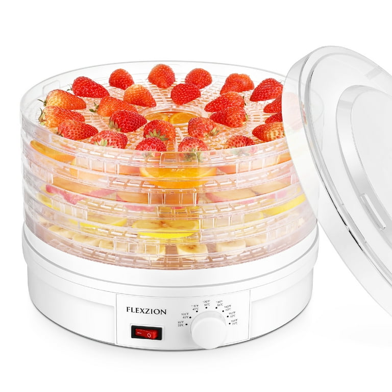 Food Dehydrator Machine, Electric Fruit Dryer 5 Trays Adjustable  Temperature Control with Roll Up and Mesh Tray, Dehydrators for Food and  Jerky Meat Herbs Spice Vegetable Snacks Dog Treats 