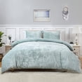 thumbnail image 2 of Velvet Duvet Cover Bedding Set Queen Size, Luxury Ultra Soft Velvet Comforter Cover 3 Pieces (1 Duvet Cover + 2 Pillow Shams, Grey), 2 of 9