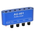 thumbnail image 4 of Stereo Mixing Board, 3.5mm Headphone Socket Aluminum Alloy Shell 4 In 1 Out Audio Mixer  For Improving Musical Signal, 4 of 8