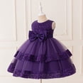 thumbnail image 6 of Kids Flower Girl Dresses for Wedding Purple Sleeveless Princess Girls Party Dress Girls Summer Dresses 4T, 6 of 9