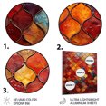 thumbnail image 3 of Designart "Moroccan Elegance in Orange and Yellow Tiles II" Abstract Tile Metal Wall Art - Abstract Orange Modern Office Room Wall Art, 3 of 6