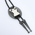 thumbnail image 3 of Bolo Tie de Cuero Vintage Hugo de Tótem occidental corbata de bolo, 3 of 6