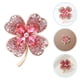thumbnail image 2 of Elegante broche de trébol con cristales de imitación y trébol de cuatro hojas, para solapa, joyería del Día de San Patricio para mujer, accesorios de vestir, color rosa, 2 of 8